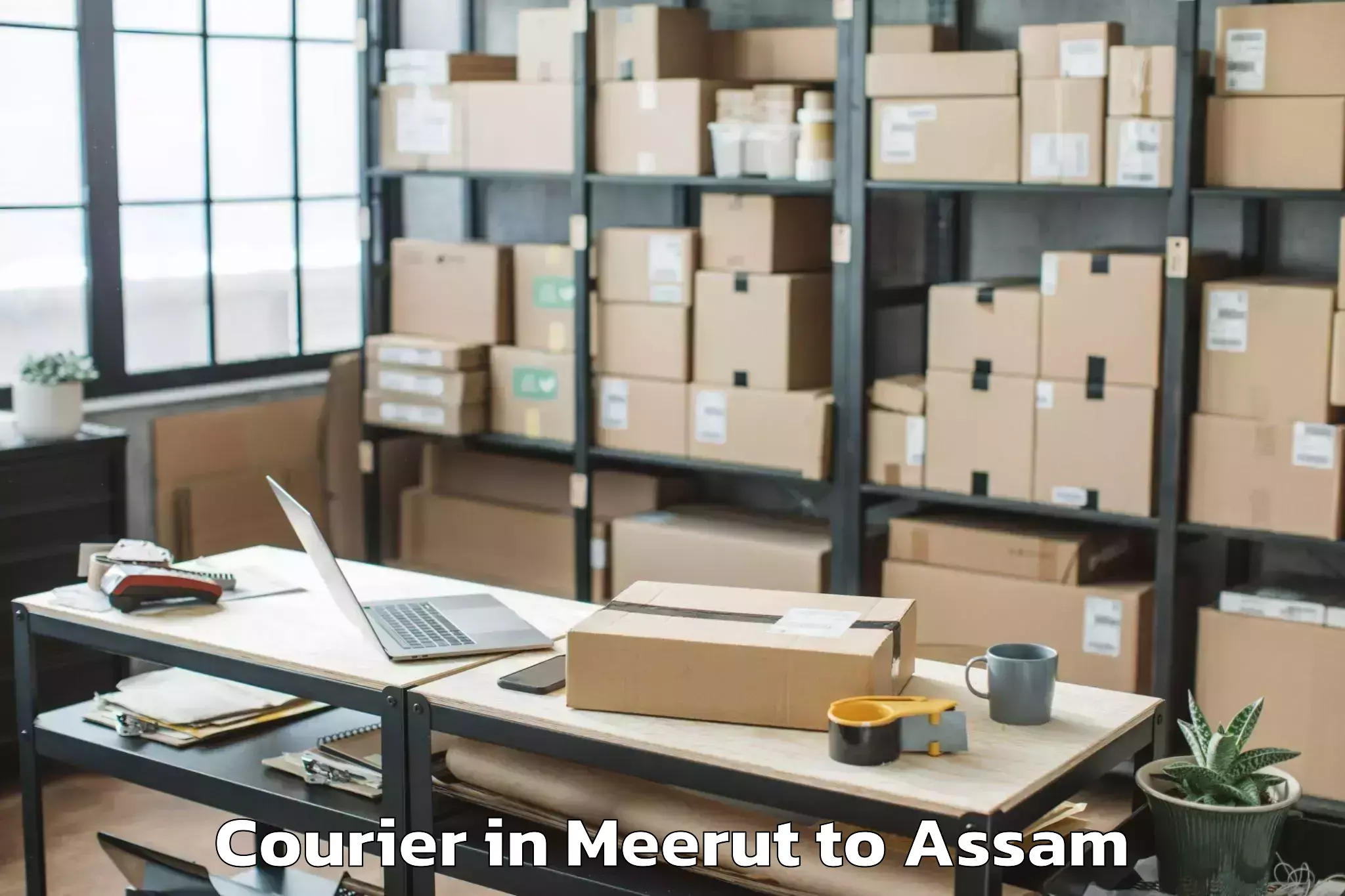 Get Meerut to Kalgachia Courier